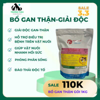 GIẢI ĐỘC GAN THẬN- bổ gan tăng cường chức năng gan thận cho vật nuôi, gói 1kg(10in1)