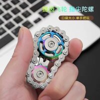 Giải Nén Ngón Tay Người Lớn Dây Xích Bánh Đà Fidget Spinner Dây Xích Boring Giải Nén Tiện Dụng Dụng Cụ Gear Kim Loại Máy Móc Đồ Chơi