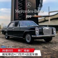 Giải phóng mặt bằng mô hình 1: 24 Willie 1963 Mercedes-Benz 220 S-Class Cổ điển Xe hợp kim Bộ sưu tập mô hình Đồ trang trí