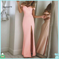 Giải phóng mặt bằng479 Khe viền Đầm dạ hội xẻ tà Váy dạ hội lệch vai thanh lịch cho bữa tiệc dạ hội Maxi Áo choàng Đông Nam Á Lựa chọn yêu thích của người mua
