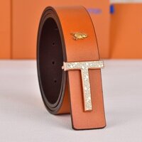 Giải Trí Thắt Lưng Chữ T Kim Loại Khắc Đầu Khóa Nam Thắt Lưng Da Cao Cấp Bán Chạy Nhất