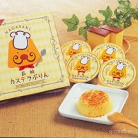 [Giải vàng Nhật Bản Pudding] Bánh Nagasaki Pudding Caramel Maeda Mưa Thạch Hộp quà ăn nhẹ cho trẻ em