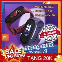 GIẢM 11%  Vòng đeo tay thông minh theo dõi sức khỏe Xiaomi Mi Band 4 / MiBand 4 - Màu đen, đỏ mận, xanh, đỏ cam CÓ HẠN