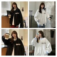 (GIẢM 50% ) Aó Khoác Nhung Nam Nữ Kiểu Bomber Thêu Chữ Chất Nhung Mềm Mịn Form Dưới 70kg TP