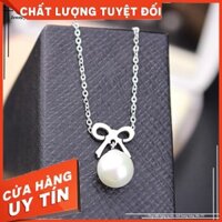 [GIẢM 50%] DÂY CHUYỀN NỮ INOX NƠ CÁCH ĐIỆU NGỌC SANG TRỌNG DC016 CAM KẾT UY TÍN