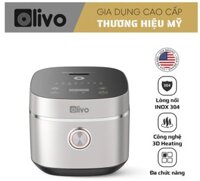 [GIẢM 50%] Nồi Cơm Điện OLIVO RC86 – Lòng Nồi INOX 304 Chống Dính Tự Nhiên, Nấu Cơm Ngon, Thiết Kế Tinh Tế, Sang Trọng