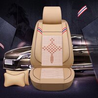 [GIẢM 50% PHÍ VẬN CHUYỂN] Áo Bọc Ghế Da Xe Ô Tô Màu Đen/Kem – Kích Thước Phù Hợp Với Ghế Lái Ghế Phụ Của Mọi Dòng Xe 4-5-7 Chỗ Xe Tải Xe Bán Tải Độ Bền Cao Dễ Dàng Vệ Sinh Lắp Đặt Có Ngăn Đựng Đồ +Tặng Túi Thơm Treo Xe