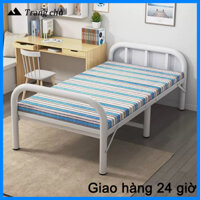 Giảm 60% giường gấp gọn chật liệu khung sắt có đệm tiện dụng sử dụng văn phòng giường ngủ đơn