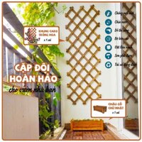 [GIẢM 70K] GIÀN GỖ TRỒNG HOA TREO TƯỜNG + CHẬU GỖ TRỒNG HOA HỒNG TRANG TRÍ BAN CÔNG CHUNG CƯ, SÂN VƯỜN, NHÀ PHỐ