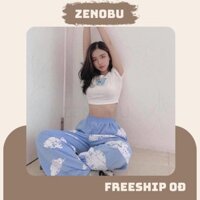[GIẢM 80% ĐƠN 0Đ]Set Quần Jogger Kèm Áo Croptop,Bộ Áo Croptop Thêu Bươm Bướm Kèm Quần Sky Siêu Hot(Có ảnh thật ở cuối)