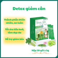 Giảm cân Beauty Slim Body hộp 30 gói, giúp hỗ trợ giảm béo, làm đẹp da, bổ sung chất xơ, mát gan