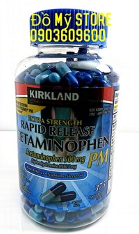 Giảm đau, hạ sốt nhanh chóng, Kirkland Rapid Release Acetaminophen 500mg Diphenhydramine HCL 25mg_375 viên