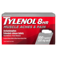 Giảm đau Tylenol 8Hr Muscle Aches & Pain 650mg 100 Caplets