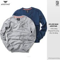 Giảm giá 12-12 Áo thu đông giữ nhiệt dài tay nam Aristino hoạ tiết in nổi bật, mềm mại thông thoáng - ASW009W9