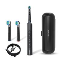 [Giảm giá 30 ngày 1030 miếng] Bàn chải đánh răng điện TORLAR Bàn chải đánh răng xoay có thể sạc lại Đầu tròn Lông mềm Trái phải 50°Bàn chải đánh răng tự động chống nước20250301