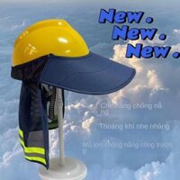 Giảm giá 30 ngày, 3674 chiếc mũ bảo hiểm an toàn cho công nhân xây dựng mùa hè, kiểu mũ rộng vành thoáng khí