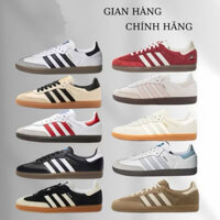 [Giảm giá 50% chính Hãng] Giày kẹo cao su trắng đen nguyên chất Adidas Samba-Tất cả các mẫu, thoải mái cho nam và nữ, nhẹ nhàng và dễ phối X8YJ