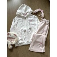 Giảm giá Áo khoác dễ thương F&X 2024 phong cách Nhật Bản, mềm mại cho cô gái otaku anime mùa thu đông, hoa đa năng, có mũ, văn hóa subculture