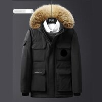 GIẢM GIÁ Áo khoác phao nam mũ lông thời trang mùa đông aokhoacnam-AP811 đen