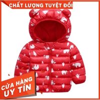 [GIẢM GIÁ]  Áo Khoác Trẻ Em - Áo phao tai gấu Quảng Châu