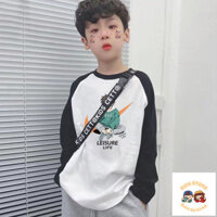 [Giảm giá] Áo thun dài tay màu Cotton nguyên chất cho bé trai mùa xuân thu đáy