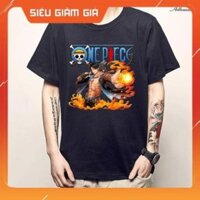 [GIẢM GIÁ] Áo thun One Piece màu đen in hình Ace - Áo Manga giá rẻ