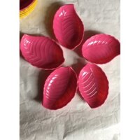 Giảm giá Bộ 5 đĩa nhựa phíp hình lá XINH XẮN tặng kèm đĩa chấm