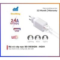 [GIẢM GIÁ] Bộ Củ + cáp sạc  C66 chính hãng sạc nhanh an toàn cho điện thoại Android,Iphone