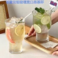 [Giảm giá] Cốc thủy tinh cho sử dụng tại nhà, bia, thẩm mỹ cao, cốc nước dung tích lớn, cốc trà trong suốt, cốc miệng rộng