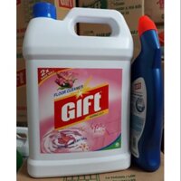 [GIẢM GIÁ] Combo lau sàn gift hương lily can 4kg + tẩy bồn cầu 600ml giá cực sốc.