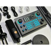 [Giảm Giá] Combo Thu Âm Livestream Tại Nhà Mới Nhất 2024 - Soundcard C1000 + Micro ISK AT200 + Phụ Kiện Kết Nối