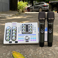 [Giảm Giá] Combo thu âm livestream karaoke online toptop sound card X6 Pro và 2 Micro Song Ca ak298 Không Dây Tiện Lợi