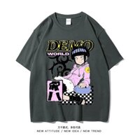 [Giảm Giá] Cotton Nặng 2023 Phong Cách Mới Mùa Hè Retro INS Naruto Hinata Anime In Hình Rời Áo Thun Ngắn Tay Nam Nữ Hợp Thời Trang Nhà Quà Tặng Sinh Nhật Học Sinh