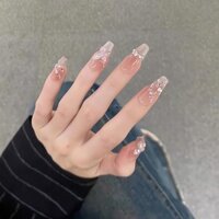 [Giảm Giá] Đeo Móng Tay ins Cảm Giác Cao Cấp Bán Chạy Mắt Mèo Gương Chuyển Đổi Mặt Trăng Bướm Làm Móng Tay Đeo Móng Tay Dài Ánh Sáng Sang Trọng Móng Tay Giả