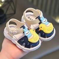 [Giảm Giá] Giày Sandal Bé Trai Bé Gái Phong Cách Mới Mùa Hè Cho Bé 0-4 Tuổi Giày Đế Mềm Chống Trơn Trượt Cho Bé Tập Đi