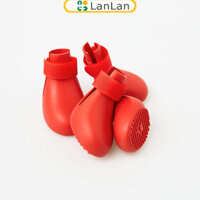 Giảm giá hấp dẫn 4 Giày Đi Mưa Cho Thú Cưng Chống Trơn Trượt Cao Su Boot Chó Paw Bảo Vệ Giày Đi Mưa Tất Cho Nhỏ Vừa Chó Lớn Đồ Cho Thú Cưng