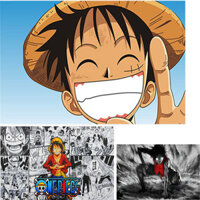 Giảm giá hấp dẫn 90 * 60cm One Piece Hoạt Hình Anime One Piece Luffy Poster Treo Tường Tranh Canvas Trang Trí Nhà Cửa