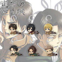 [Giảm giá hấp dẫn] Attack on Titan Levier Captain Han Ji Allen Mikasa Móc khóa Anime Hàng hóa