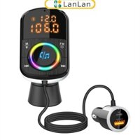 Giảm giá hấp dẫn Bộ phát FM trên ô tô 5.0 tương thích Bluetooth Màn hình kép Pd3.0 / qc3.0 Bộ sạc nhanh Máy nghe nhạc Mp3 có đèn khí quyển Cuộc gọi rảnh tay