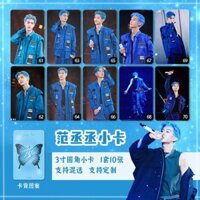 [Giảm giá hấp dẫn] [Bộ sưu tập] Fan Chengcheng Hàng hóa Laser Fossy Photocard Đứng Thẻ hai mặt 10cm Ảnh Góc tròn Thẻ kỷ niệm Quà tặng sinh nhật Hàng hóa ngôi sao