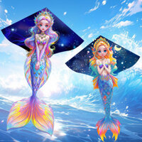 [Giảm giá hấp dẫn] Diều Weifang mới 2025, hoạt hình trẻ em, nàng tiên cá, cho bé gái lớn, nổi tiếng trên mạng, cao cấp, đặc biệt, gió siêu nhỏ, dễ bay 3.4 NRHQ