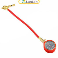 Giảm giá hấp dẫn Đồng hồ đo áp suất lốp, đồng hồ đo áp suất không khí có ống dài và vòi bơm hơi xoắn ốc bằng đồng, 360° Khớp xoay, Đồng hồ đo lốp con trỏ cho lốp ô tô và xe tải