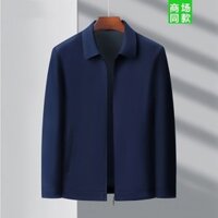 [Giảm giá hấp dẫn] Giảm giá thanh lý Áo khoác hành chính nam trung niên kích thước lớn mùa xuân và mùa thu màu sắc đồng nhất Áo khoác công sở giản dị cho bố