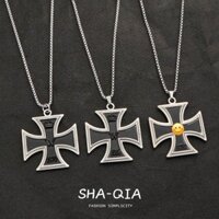 [Giảm giá hấp dẫn] Huy hiệu Prusia WWII, Dây chuyền Chữ thập sắt, Huy chương hiệp sĩ, Kỷ niệm Đức, Quân đội Đức, Mặt dây chuyền lá sồi vàng và bạc