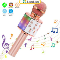 Giảm giá hấp dẫn Micro không dây Karaoke Loa Bluetooth di động tại nhà Máy nghe nhạc KTV có đèn LED nhảy múa