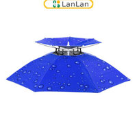 Giảm giá hấp dẫn Mũ dù câu cá Hai lớp gắn trên đầu Chống gió Chống tia cực tím Tấm che nắng trên cao Mũ dù ngoài trời