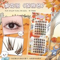 [Giảm Giá] Hoa Nhỏ Lớn Mạnh Hoa Lê Nước Mắt Caramel Nâu Lông Mi Giả Siêu Nhiên Mô Phỏng Phù Hợp Với Phong Cách Hàn Quốc Mới Bắt Đầu Lông Mi Phong Cách Lười Làm Móng Tay