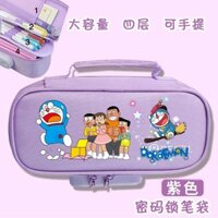 [Giảm Giá] Hộp Đựng Bút Chì Chống Trộm Doremon Dingdong Doremon Di Động Dây Kéo Văn Phòng Phẩm Hộp Đựng Bút Chì Nam Nữ Tím Sinh Viên Văn Phòng Phẩm Quà Tặng Sinh Nhật
