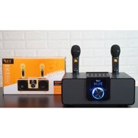 [Giảm Giá] Loa karaoke bluetooth KEI K08 Tặng kèm 2 micro không dây có màn hình LCD Sạc pin mic ngay trên loa