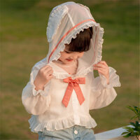 [Giảm giá lớn] Áo khoác cardigan chống nắng cho trẻ em, chất liệu lụa băng mỏng, cảm giác mát mẻ, quần áo trẻ em Wan Yuan, áo khoác ngắn tai thỏ mùa hè, áo khoác chống nắng trắng thuần cho bé gái có nơ